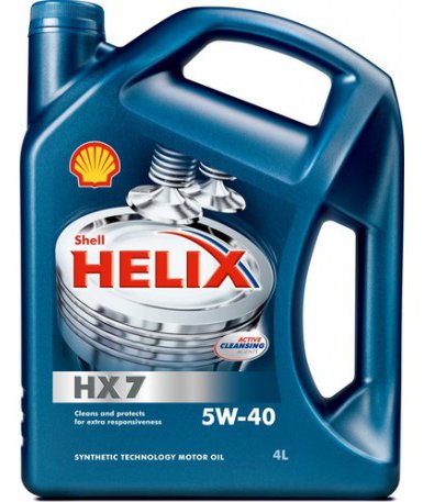 Shell Helix HX7  5W-40 Масло моторное полусинтетика 4л