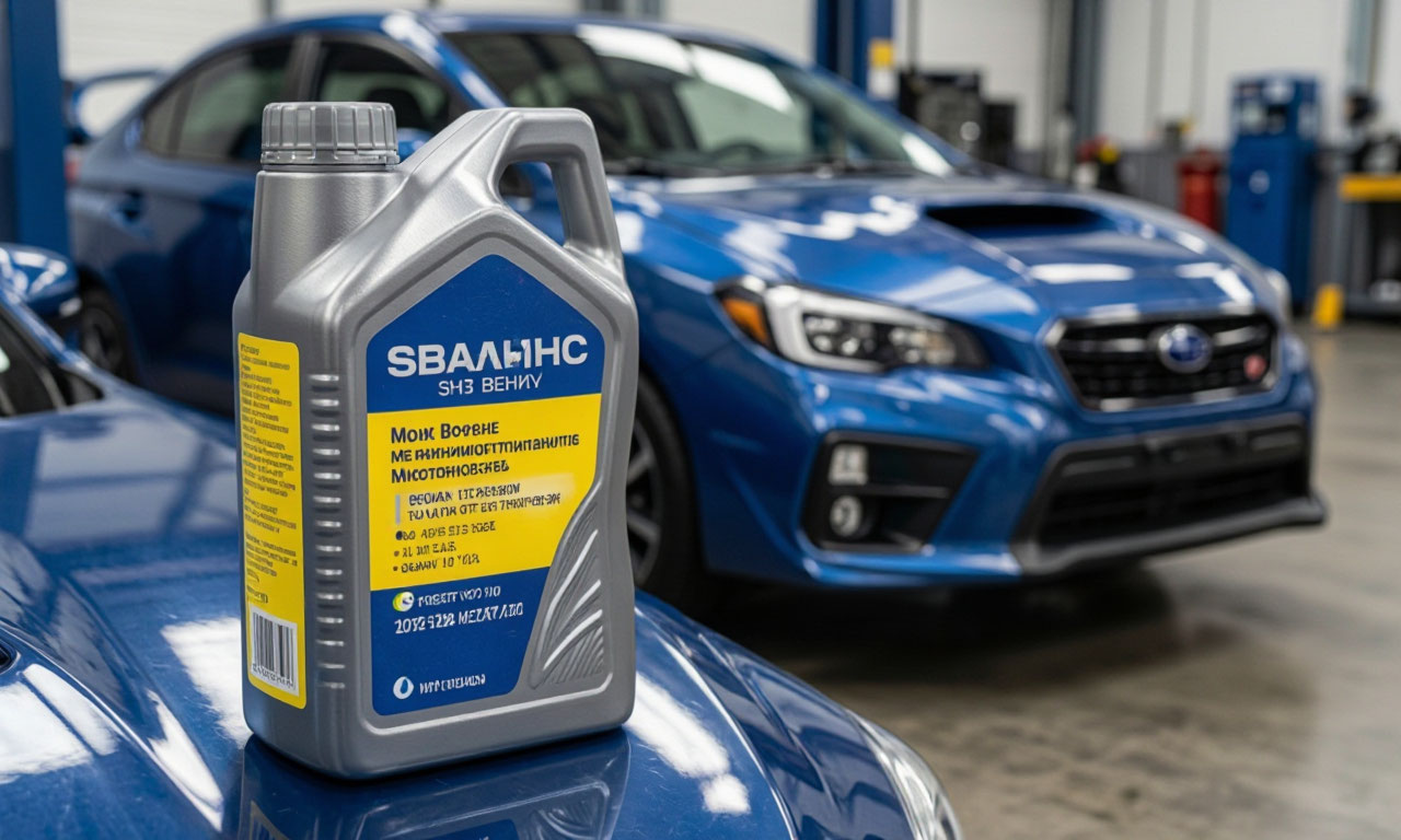 Моторное масло в упаковке, автомобиль Subaru